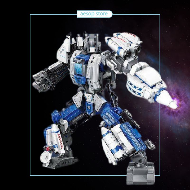 Hộp 5 bộ đồ chơi lắp ráp Robot biến hình 0 Cảnh sát vũ trụ Qman 41312 (1055 mảnh ghép)