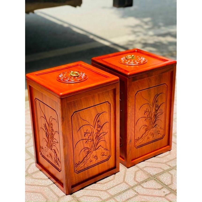 Thùng đựng rác gỗ hương