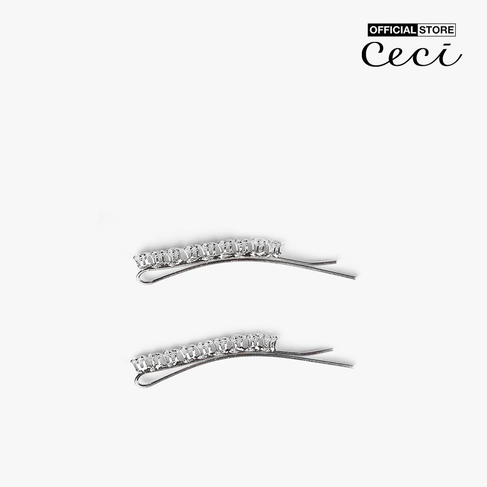 CECI - Pack 2 kẹp tóc nữ đính đá thanh lịch CC6-01000088