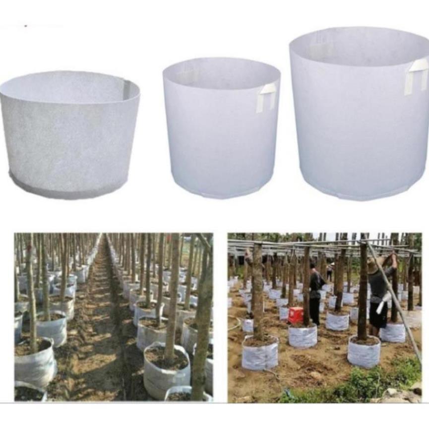 SET 100 Túi vải địa không dệt CỠ NHỎ để ươm trồng cây