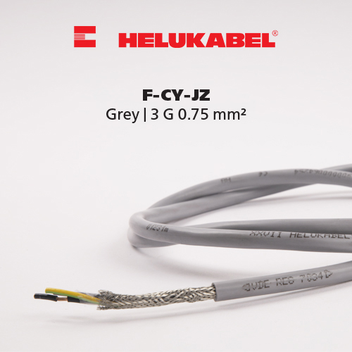 Dây cáp điều khiển HELUKABEL F-CY-JZ | Grey | 3 G 0.75 mm²