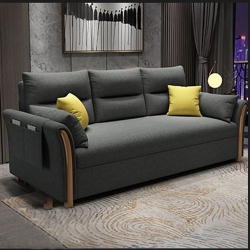 [FREESHIP + TẶNG 6 GỐI] Giường Ghế Sofa Thông Minh, Sofa Giường Đa Năng Tay Gỗ Cao Cấp Khung Thép Đệm Cao Su Có Ngăn Chứa Đồ