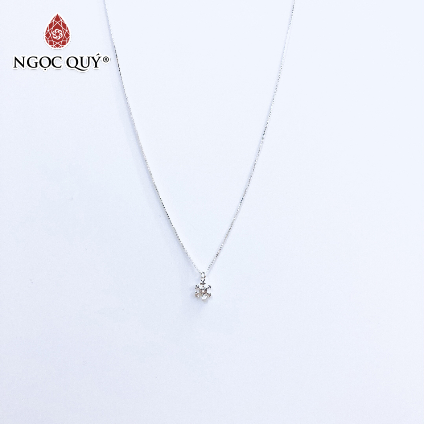 Dây chuyền bạc mặt bông tuyết - Ngọc Quý Gemstones