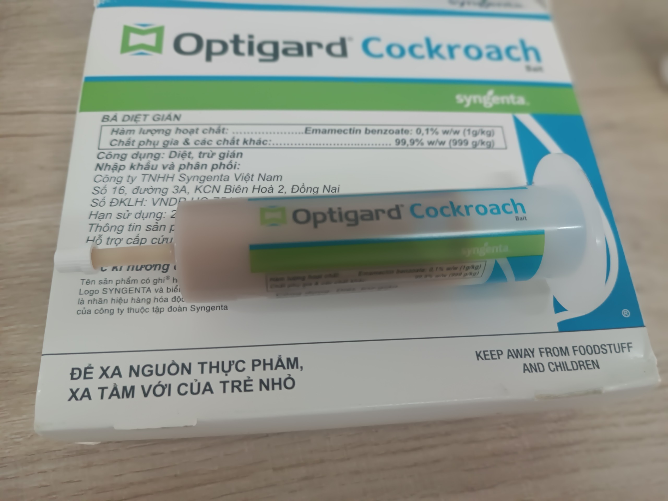 Thuốc diệt Gián OPTIGARD COCKROACH 4 tuýp, an toàn cho trẻ nhỏ