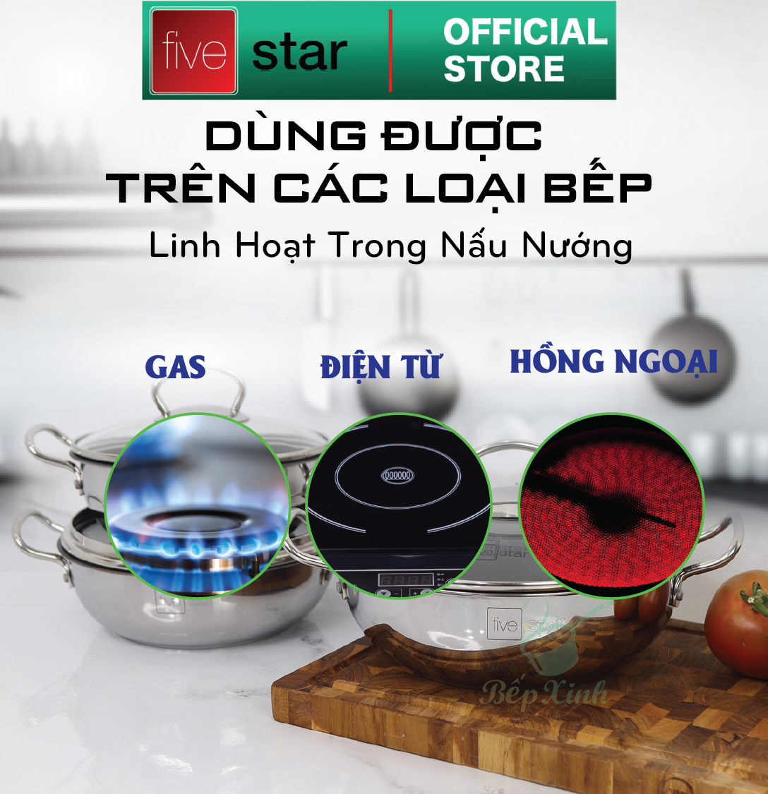 Nồi Kho Cá 3 Đáy Chống Dính 20cm Fivestar