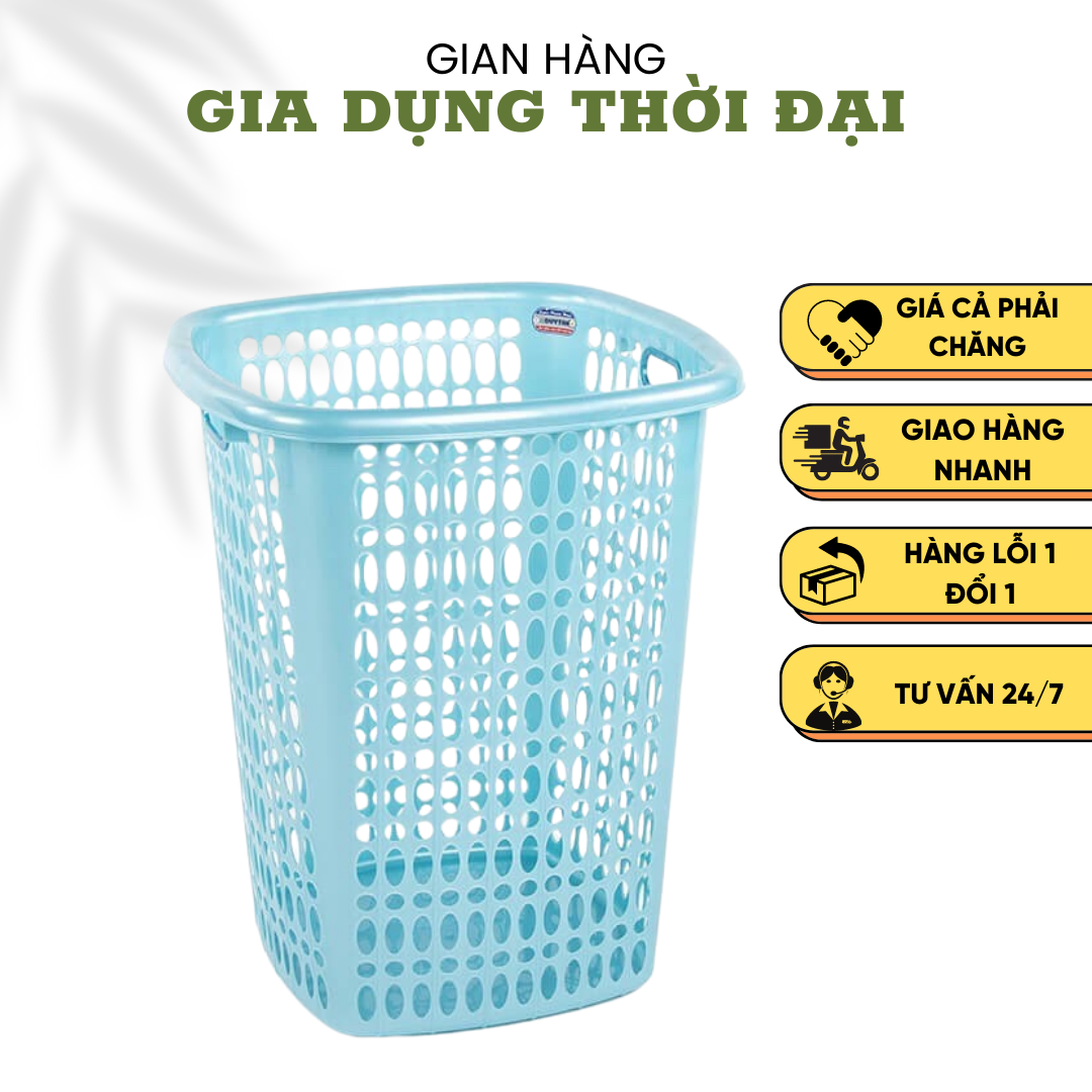 Sọt Trung Oval Nhựa Duy Tân - Kích thước 35 x 35 x 38 cm