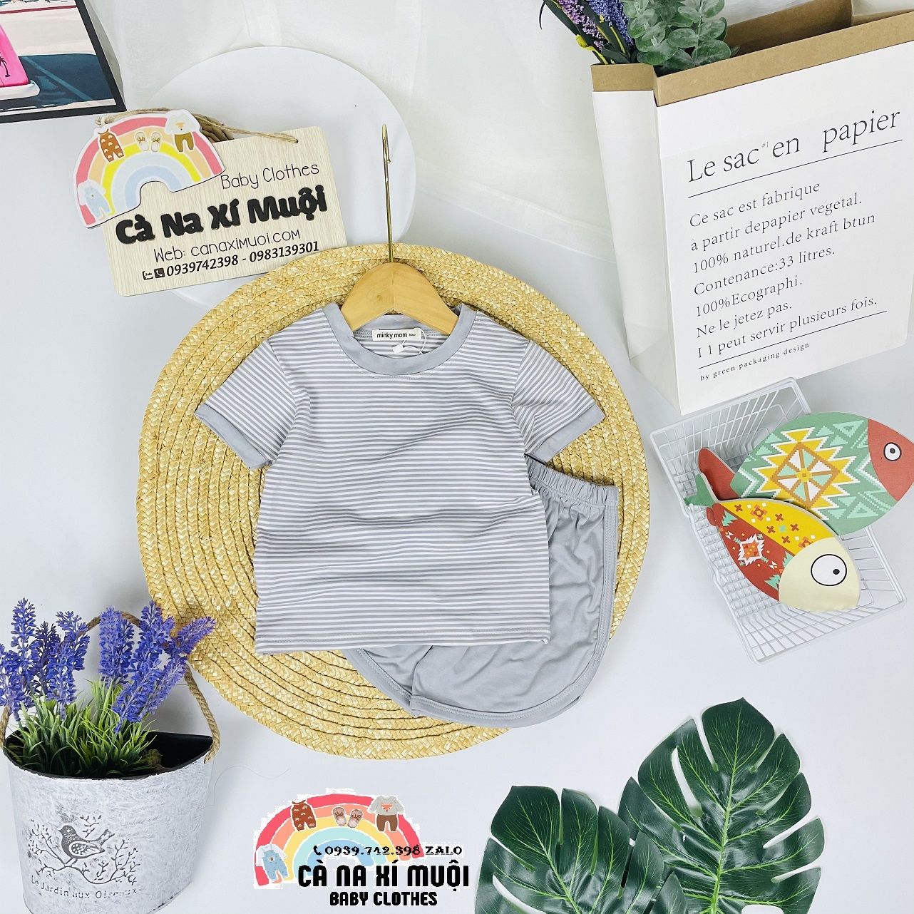 FULLSIZEBộ Minky Mom Cotton Lạnh Cộc TayFREE SHIPHàng Chuẩn Hoạ Tiết Thêu Dể Thương Cho Bé Gái Bé Trai Đủ Màu