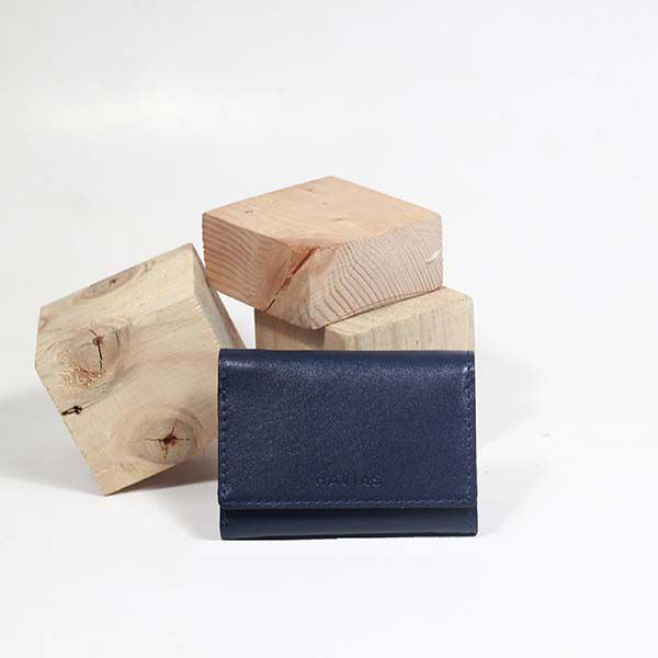 Couple Heyday2 &amp; Heart3 Handcrafted Wallet Blue
