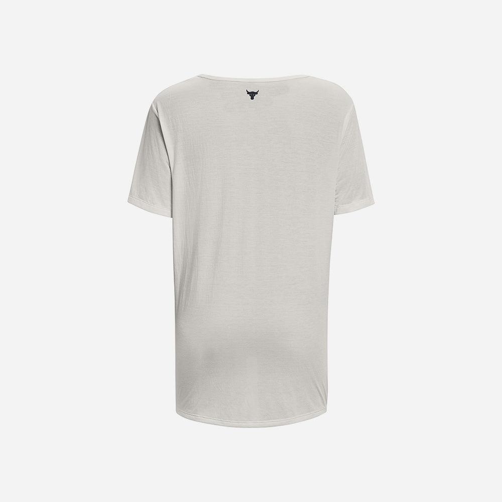 Áo thun thể thao nữ Under Armour Project Rock Completer Deep V T - 1380234-114