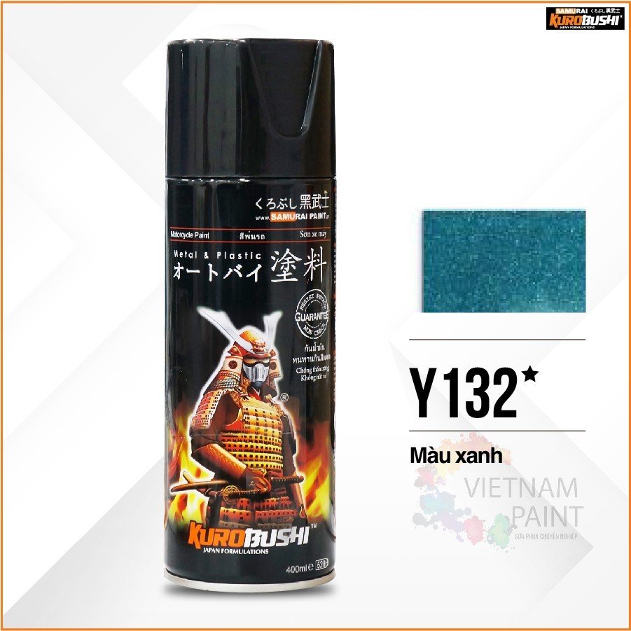 Sơn xịt Samurai Kurobushi - MÀU XANH Y132 (400ml)