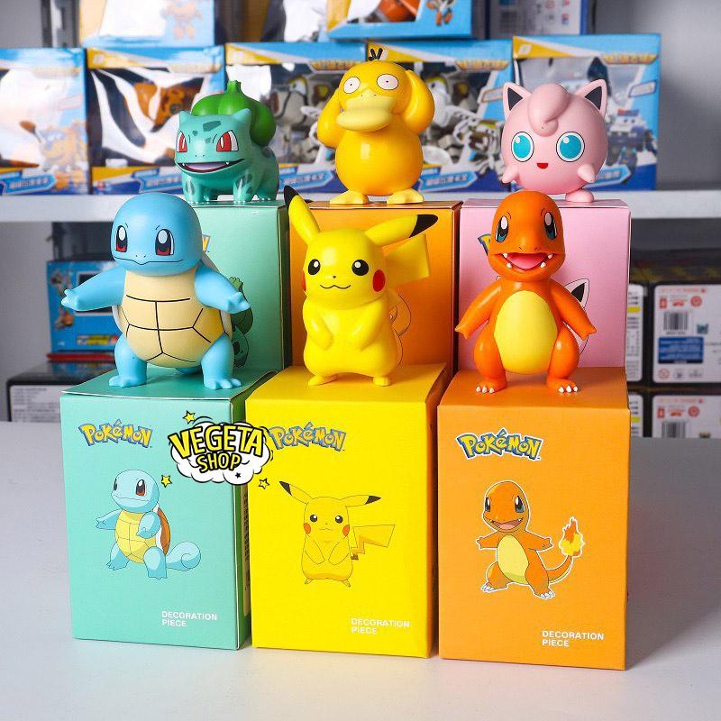 Mô hình Charmander Pikachu Bubasaur Squirtle Psyduck Jigglypuff nguyên bản - Hộp màu tinh tế mô hình sắc nét - Cao 5~8cm