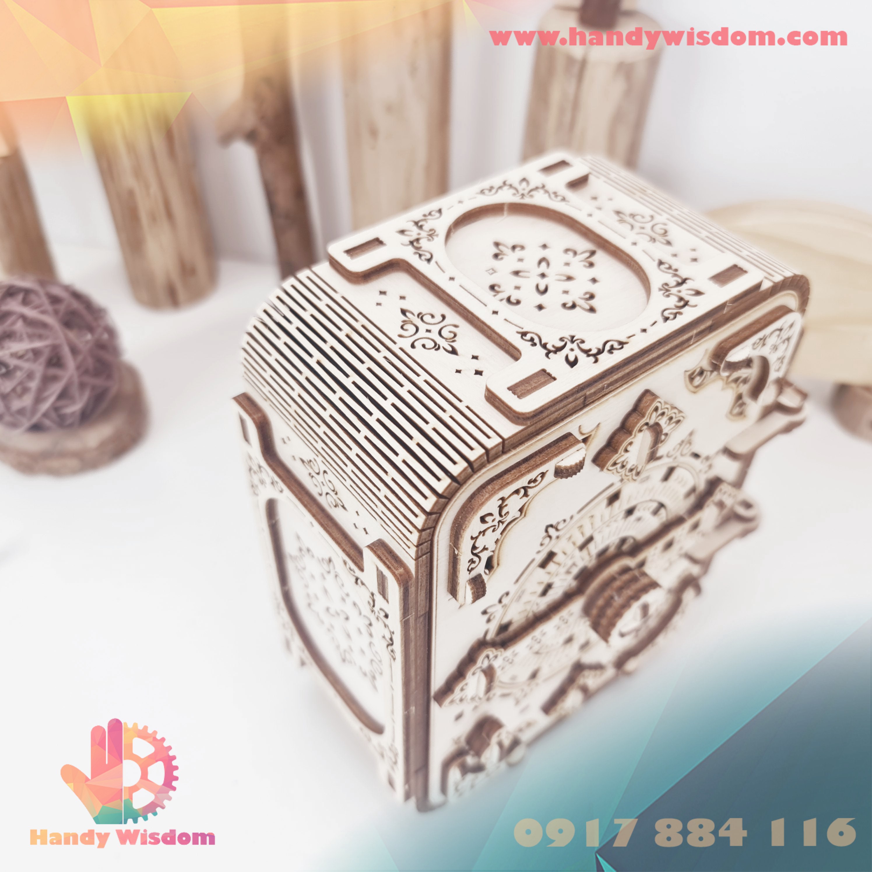 Mô hình gỗ chuyển động - Hộp nhạc bí mật - UGUTER Secret Treasure Box G612