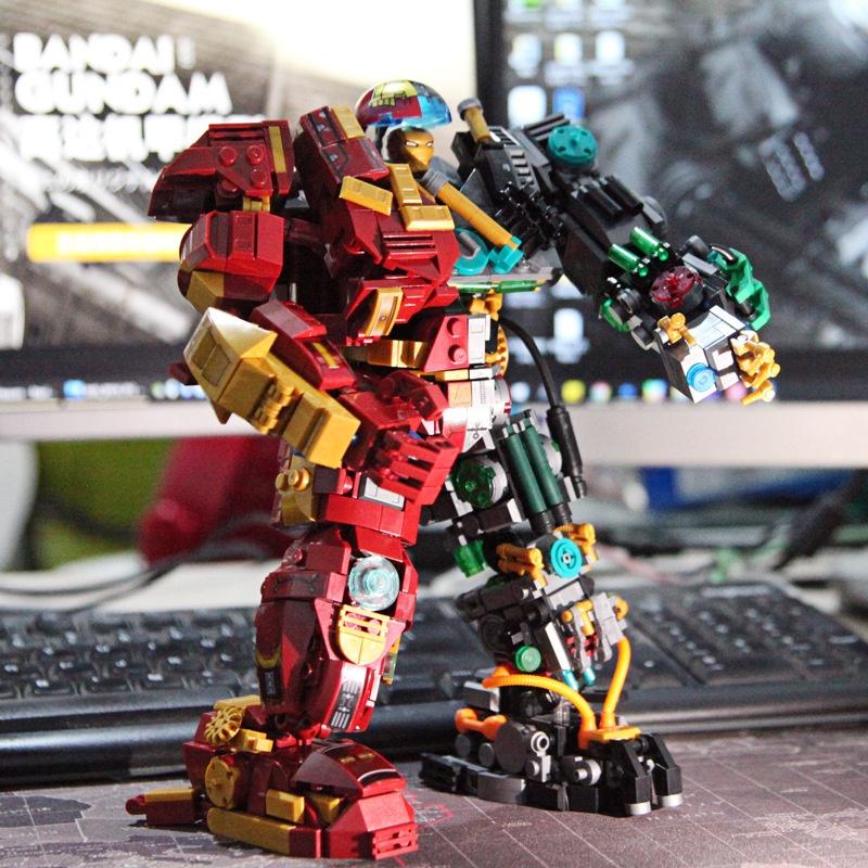 Đồ chơi Lắp ráp Hulkbuster Đặc biệt, Lewan LW2081 Xếp hình thông minh, Mô hình siêu anh hùng Marvel