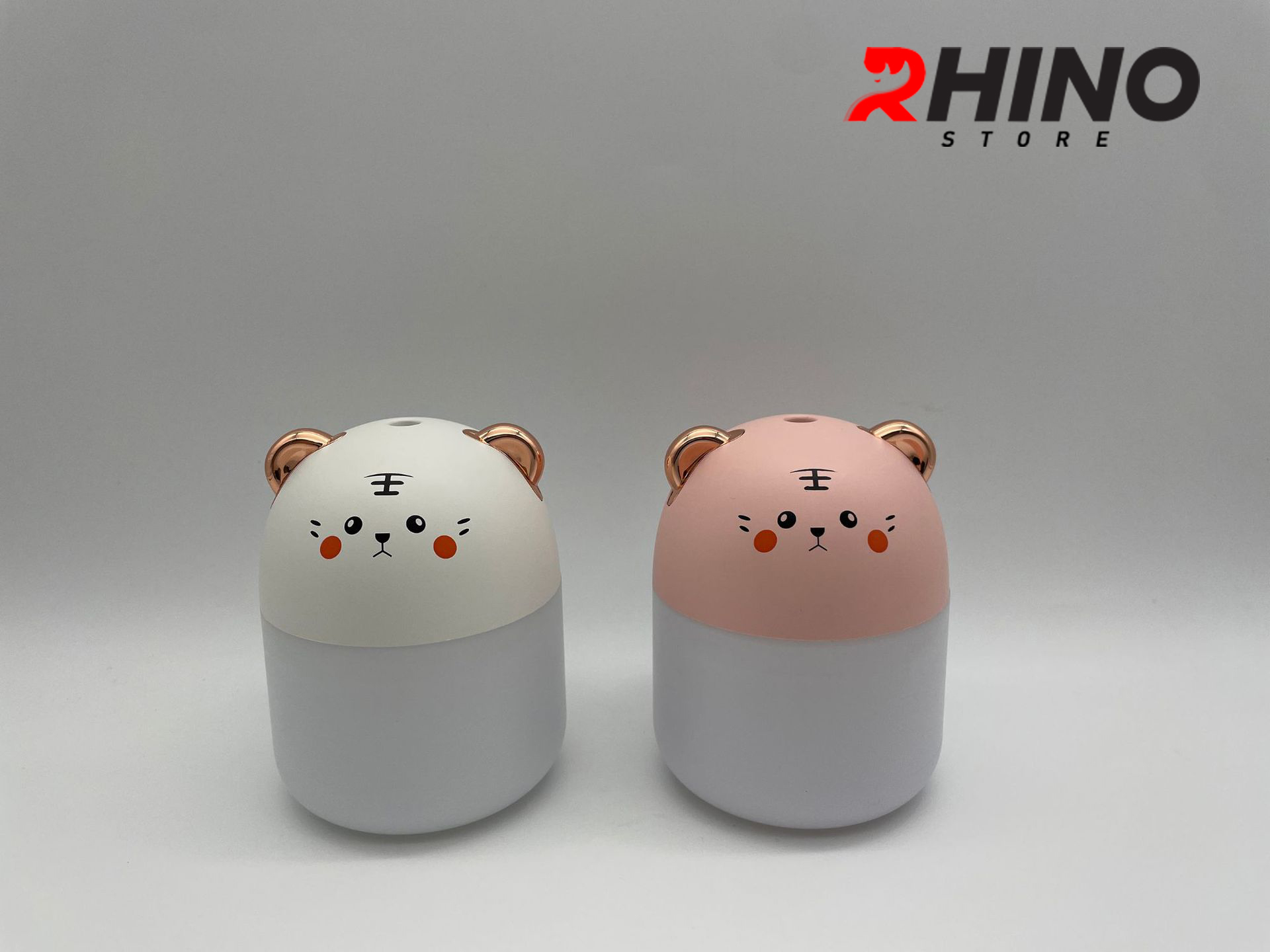 Máy phun sương tạo ẩm Rhino H903 dung tích 250ml, nhỏ gọn, không gây tiếng ồn, tích hợp đèn ngủ RGB nhiều màu - Hàng chính hãng