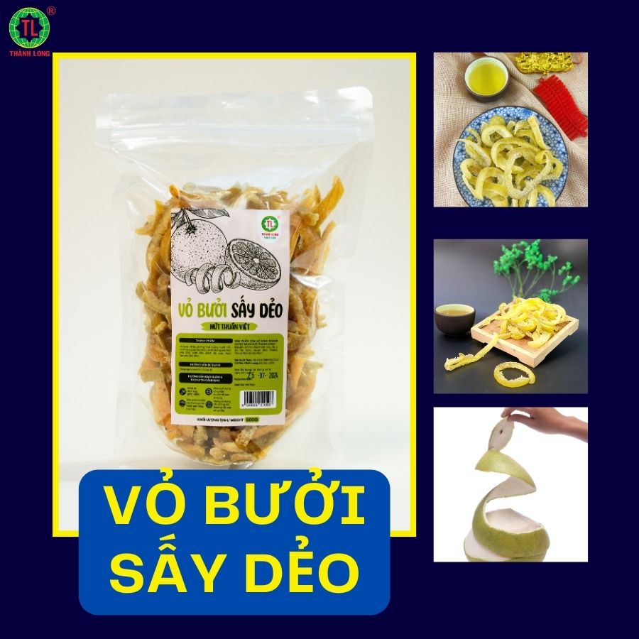 Mứt Vỏ Bưởi Sấy Dẻo Thành Long 500G - Viêt Nam
