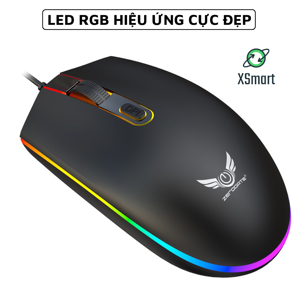 Chuột Máy Tính Gaming Có Dây V6 Zero LED Rgb, Độ Chính Xác Cao cho chơi game và làm việc văn phòng-Hàng Chính Hãng