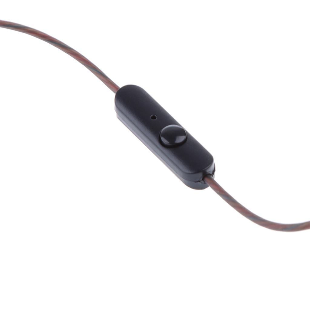 2-4pack 3.5mm DIY Earphone Audio Cable with Mic Repair Headphone Wire Semi Clear