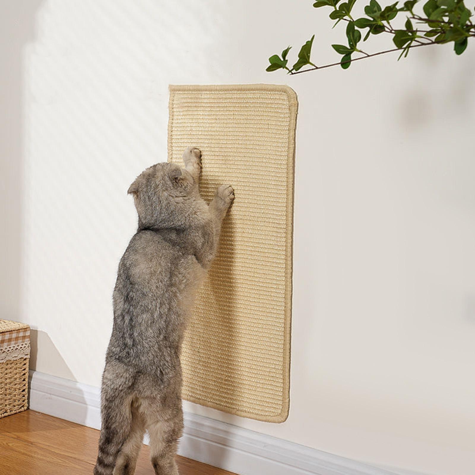 Cat Scratch Mat Interactive Toy Sisal Scratching Pad for Bed Indoor Cats