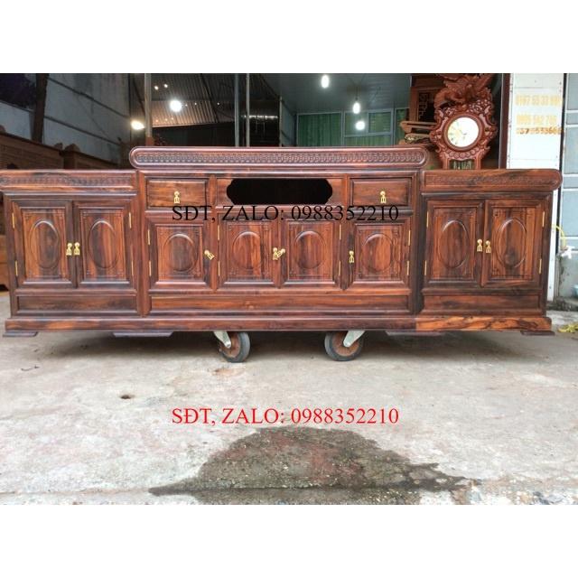 Kệ tivi gỗ mun sọc ( Lào)