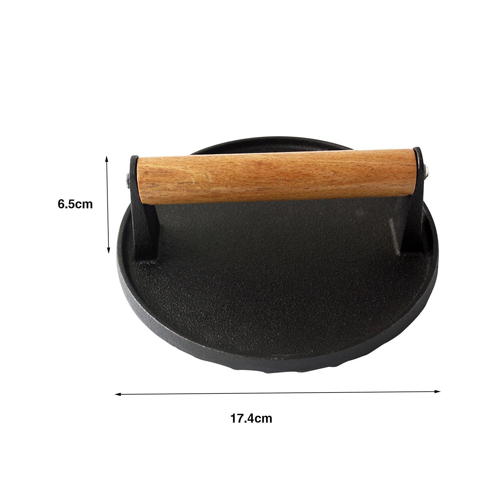 Grill Press Round Cast press for BBQ Press Meat Steak Teppanyaki