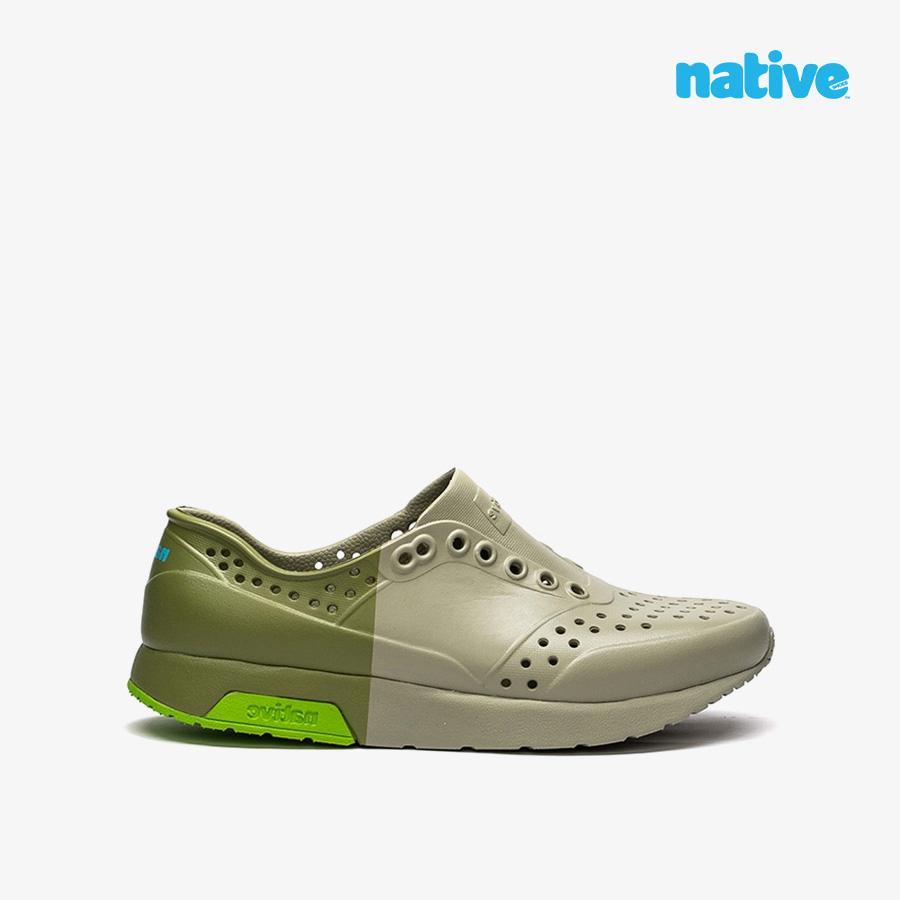 Giày Lười Unisex NATIVE Lennox Block - Elm Green/ Elm Green/ Palm Green/ Iguana Block