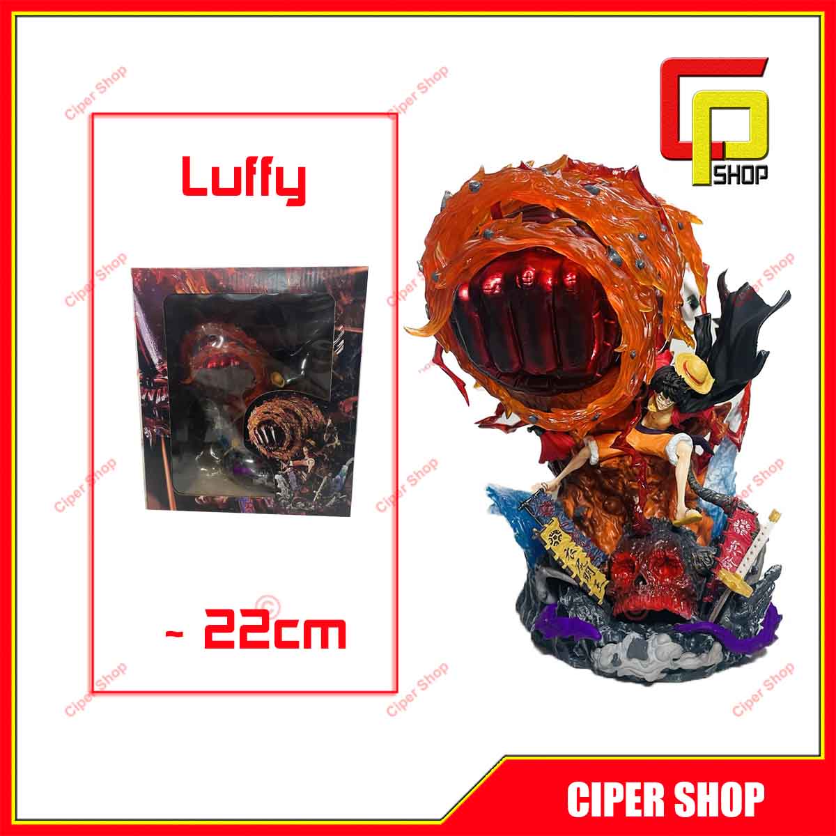 Mô hình luffy red rock - figure luffy Đảo hải tặc