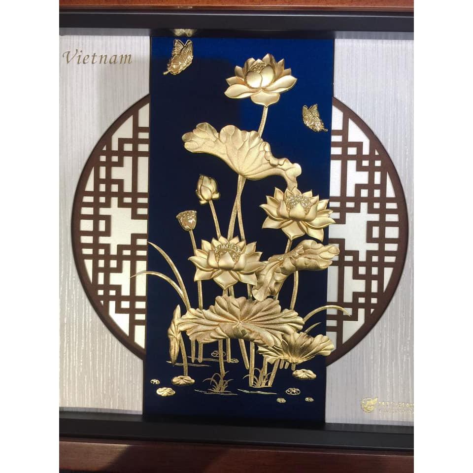 Tranh Hoa Sen Dát Vàng