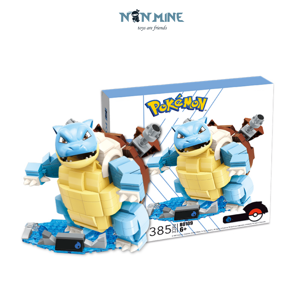 Đồ Chơi Lắp Ráp Pokemon Pikachu Rùa Blastoise 385 Chi Tiết B0109 Cho Trẻ Từ 6 Tuổi