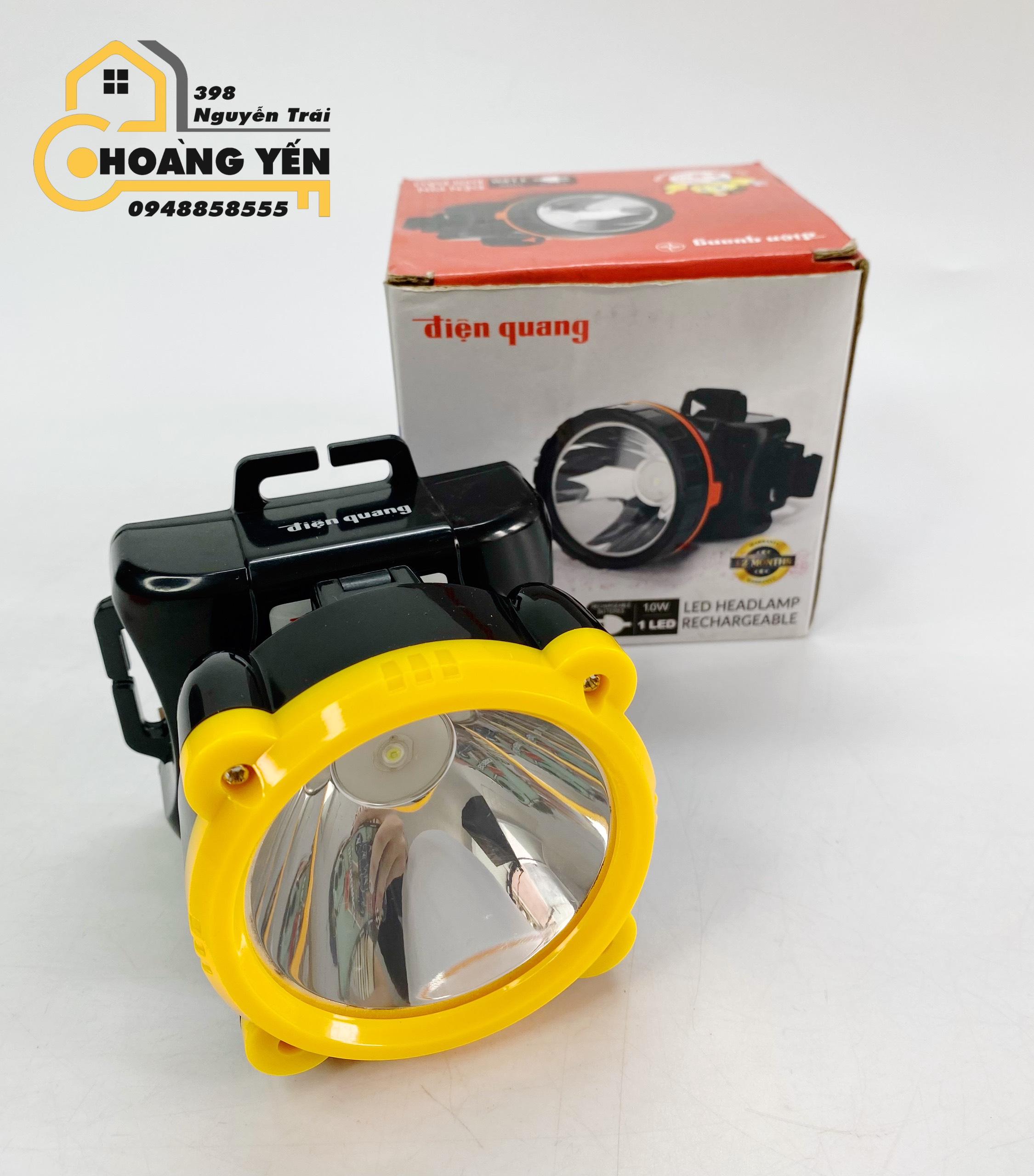 Đèn pin đội đầu Điện Quang PFL11 siêu sáng từ 4-8 giờ  Đèn pin đội đầu pin sạc