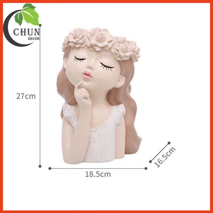 Bình hoa cô gái trang trí nhà cửa, cửa hàng, văn phòng nhiều mẫu