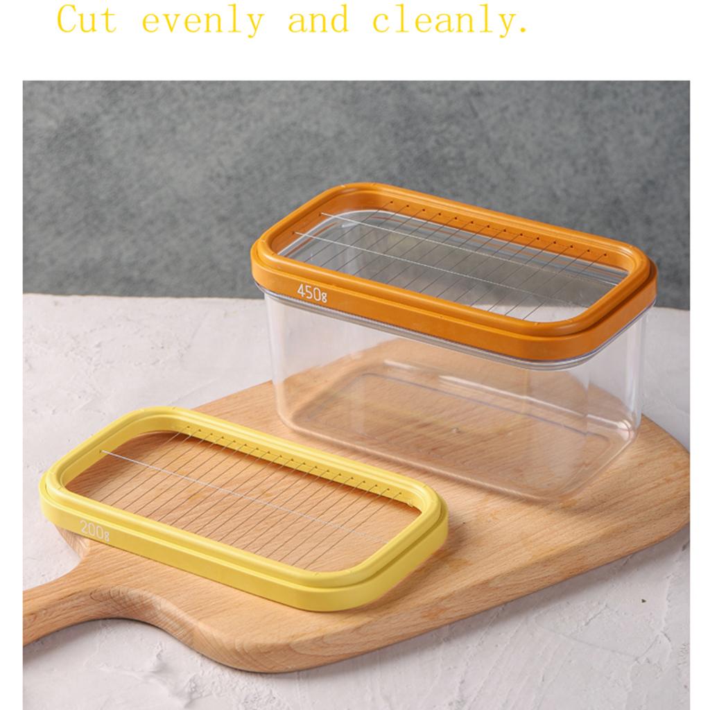 Butter Dish Box Holder Fridge Storage Lid Cutter Plastic Butter Dishes with Lids