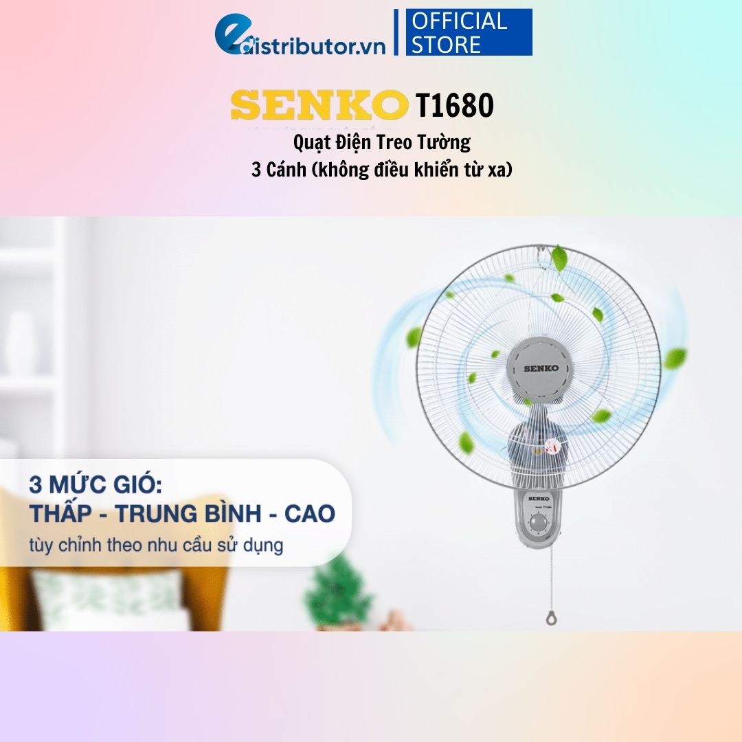 Hình ảnh Quạt Treo Remote SENKO TR1683 ( Có Remote) / TR1628 (Có Điều Khiển Từ Xa) - Quạt T1682 / T1680 ( Không Có Điều Khiển Từ Xa) - Hàng Chính Hãng - Bảo Hành 12 Tháng - Quạt Treo Tường Senko Có Remote TR1628 (Tương tự mã TR1683)