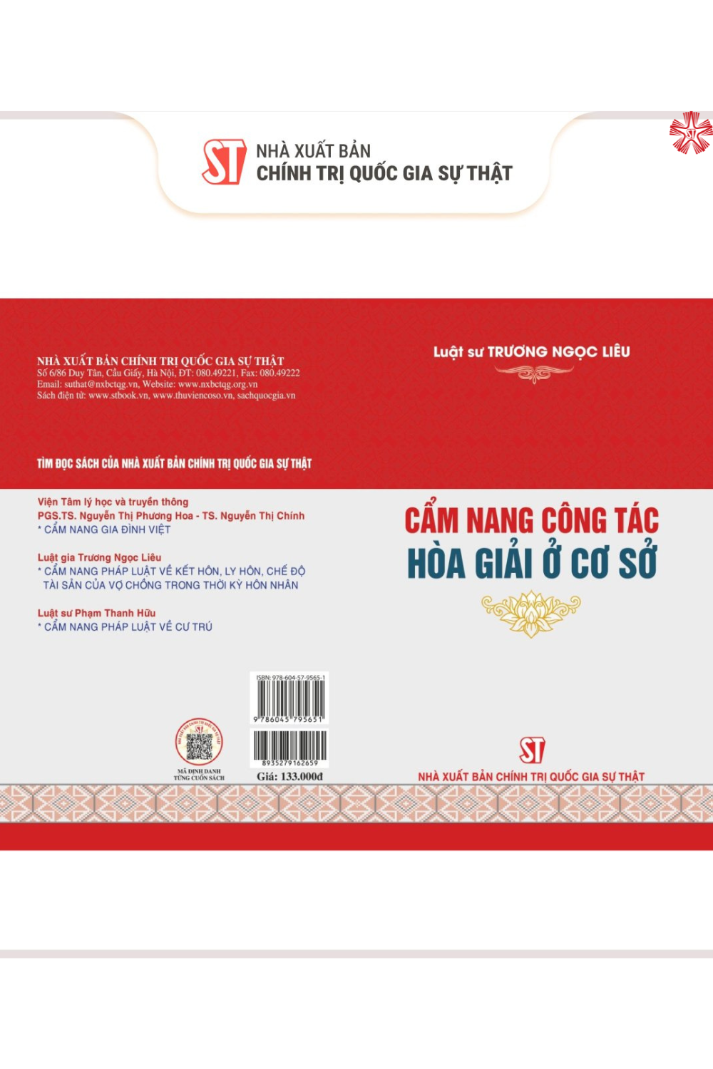 Cẩm nang công tác hòa giải ở cơ sở ( bản in 2024)