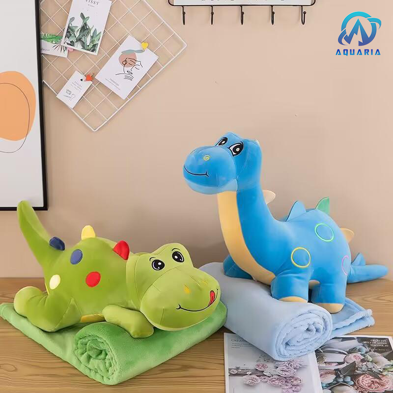 Combo Mền Gối Văn Phòng Đa Năng Tiện Dụng Kèm Chăn 3in1 Gối Đầu Hoặc Ôm Hình Khủng Long Đáng Yêu Nhiều Mẫu