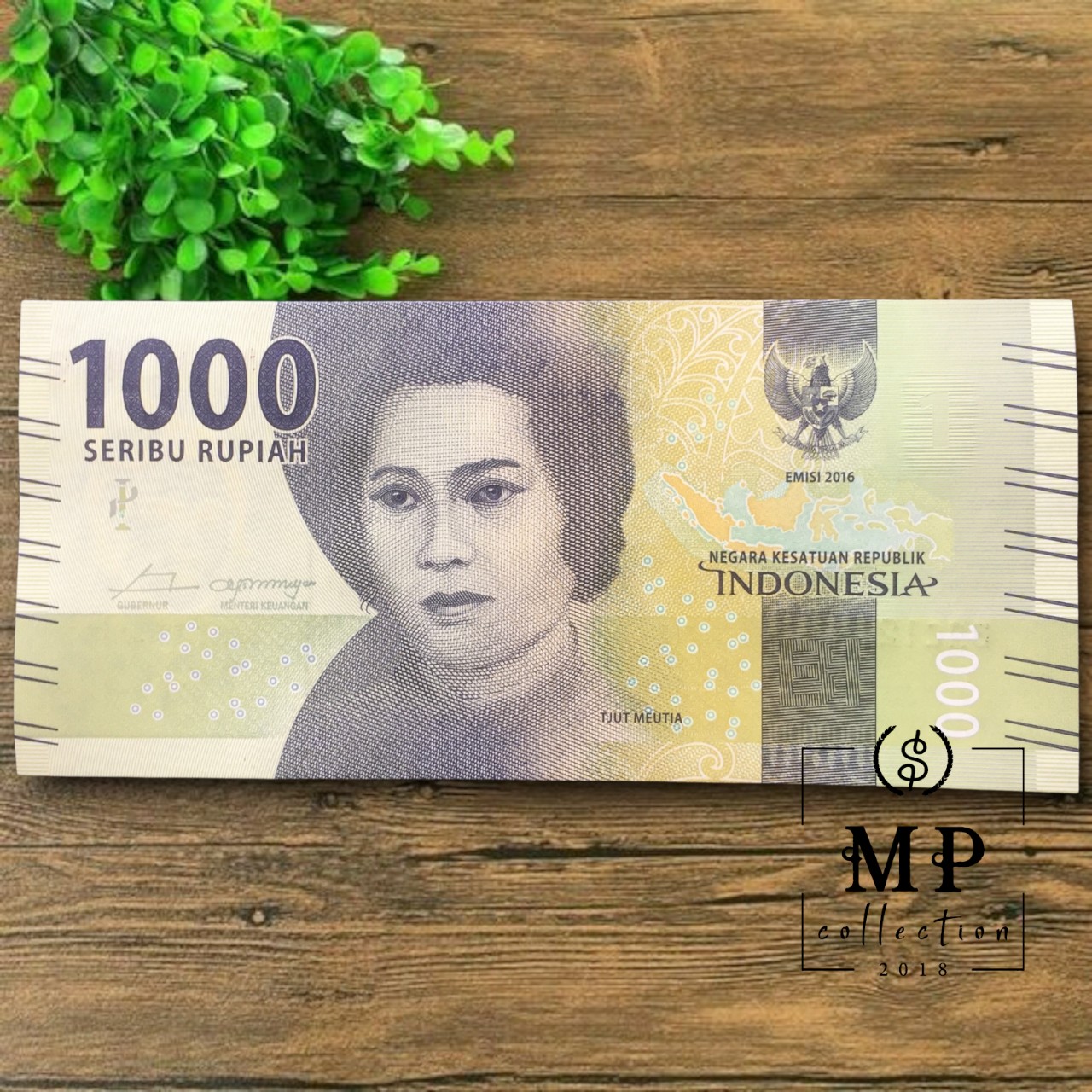 Tiền Indonesia 1000 rupiah mới cứng hình ảnh người phụ nữ - Tiền mới keng 100% - Tặng túi nilon bảo quản