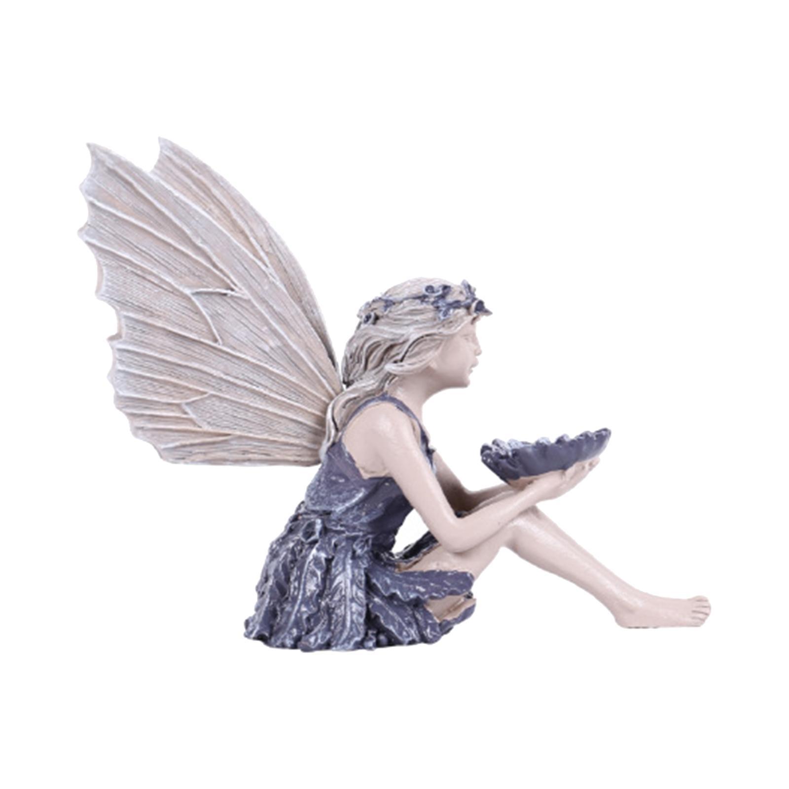 Angel Statue Decor Fairy Figurine Sculpture Accessories Photo Prop Decoration Ornament for Drawing Room Cabinet Desktop