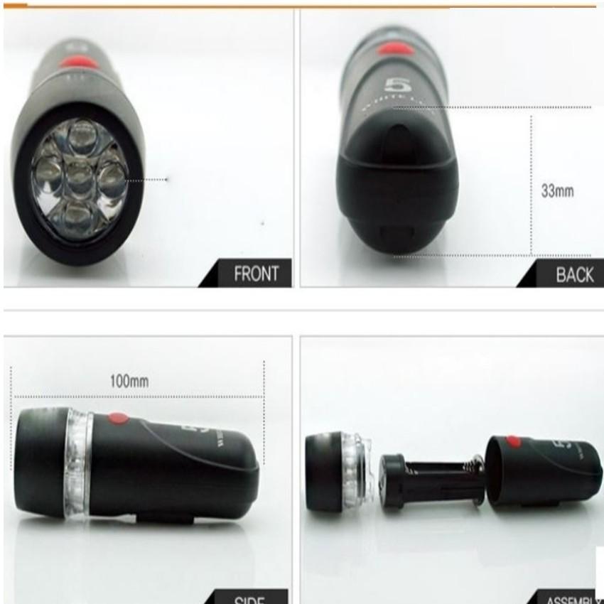 ️️ Đèn Led Gắn Xe Đạp Siêu Sáng Kèm Gía Kẹp 206210 1 Tặng 1 Đèn Led gắn van xe M 131.