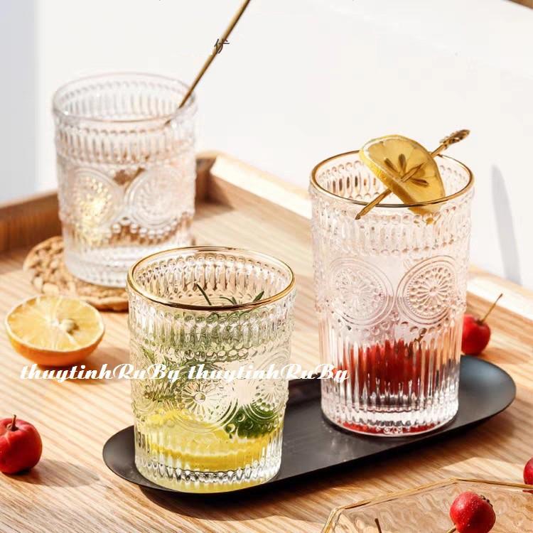 Bộ 6 Ly thủy tinh pha lê cao cấp uống nước 300ml, cốc uống nước wine glass