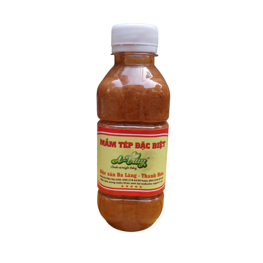 Mắm tép (mắm ruốc) đặc biệt A-Truy đặc sản Ba làng - Thanh Hóa pha chấm trực tiếp hoặc chưng cùng thịt rất ngon (chai 300g)