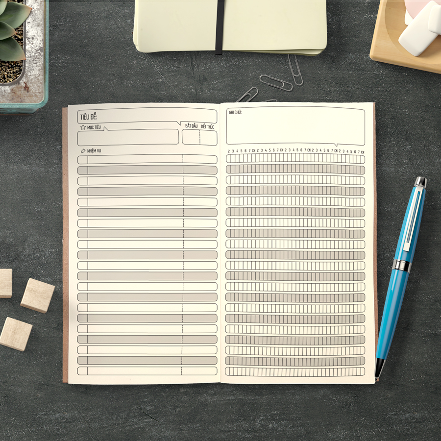 Sổ tay planner &quot;Chạy Deadline&quot; bìa cứng 21x11 to-do list, thời gian biểu, check list, nhắc việc, lịch hẹn