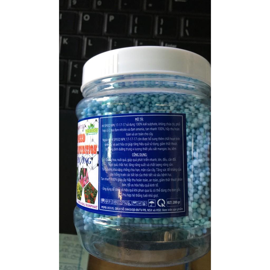 Phân bón kali sulphate dạng viên tan chậm lọ 200gr