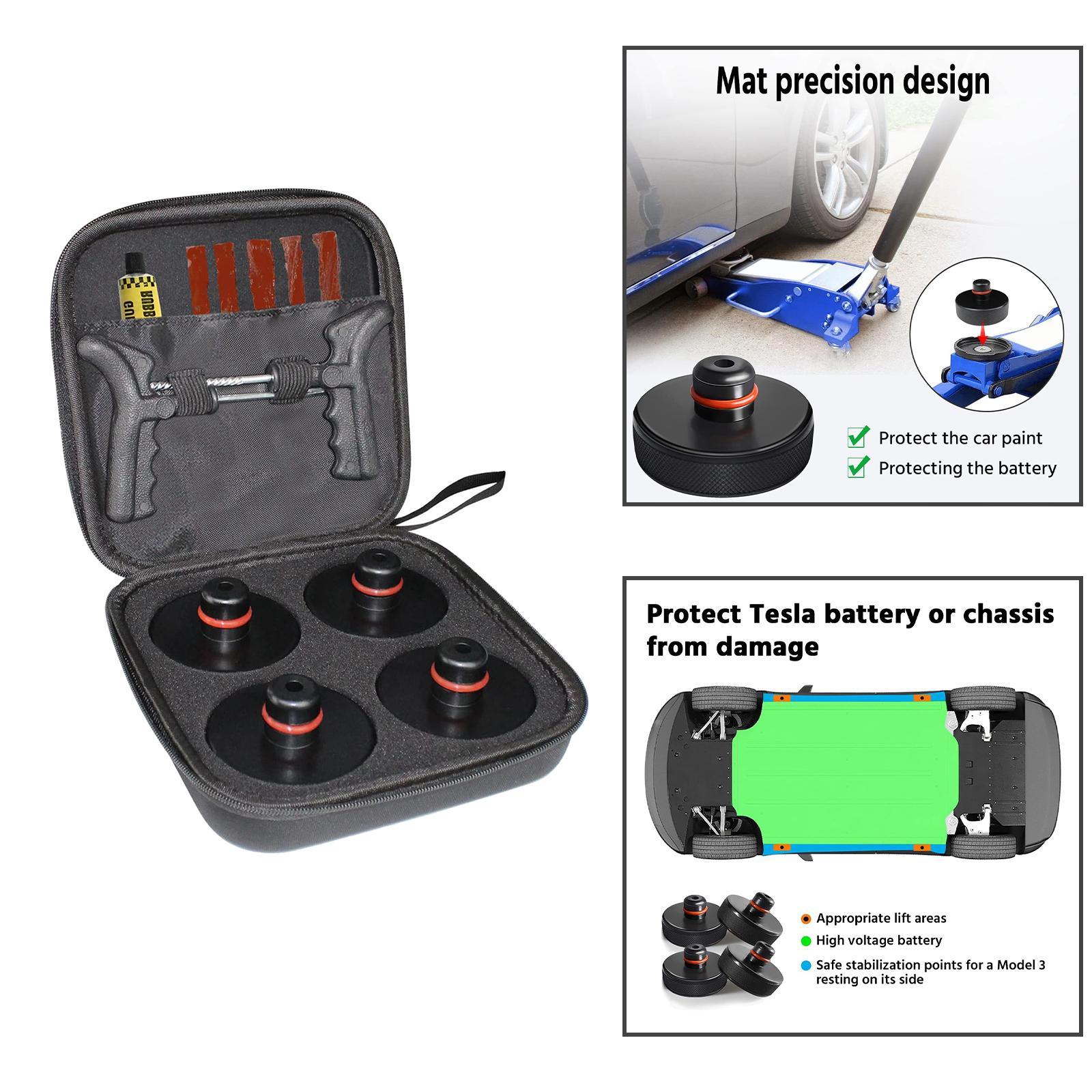 Lifting  ,Jack Rubber Pad, Durable Parts Stable Performance Heavy Duty Adapter Tool 4 Pucks for Automobile,  Y