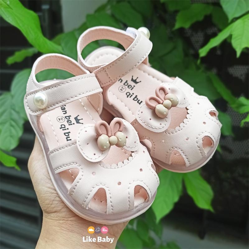 Sandal Cho Bé Gái Từ 0- 3 Tuổi Đế Mềm Chống Trơn Trượt Dép Tập Đi Cho Bé Gái Phong Cách Hàn Quốc D74