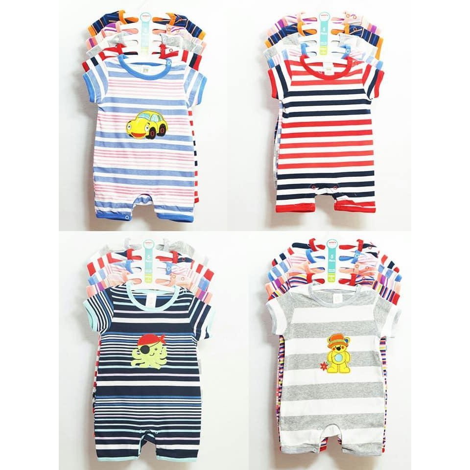 3 Bộ Body đùi liền quần cotton  bé 3 tháng - 2 tuổi( Màu ngẫu nhiên )