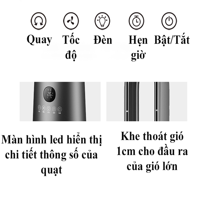 QUẠT THÁP SW463 QUẠT THÁP ĐIỀU HÒA KHÔNG KHÍ THẾ HỆ MỚI KHÔNG CÁNH MÀN HÌNH LED HIỂN THỊ THÔNG SỐ ĐIỀU KHIỂN TỪ XA CƠ CHẾ HOẠT ĐỘNG AN TOÀN DIỆN TÍCH LÀM MÁT RỘNG ĐỘ ỒN THẤP ( 21 x 21 x 81CM )