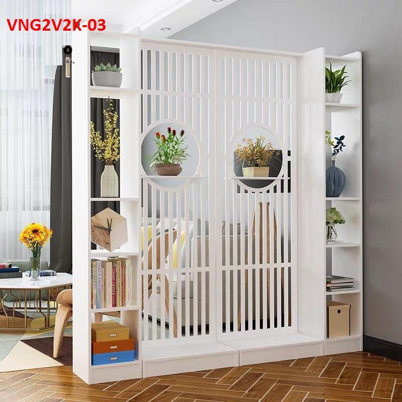 VÁCH NGĂN ĐÔI KẾT HỢP KỆ VNG2V2K-004