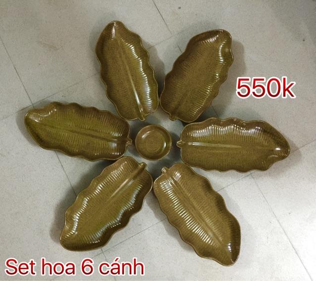 Bộ đồ ăn set đĩa hoa 6 cánh