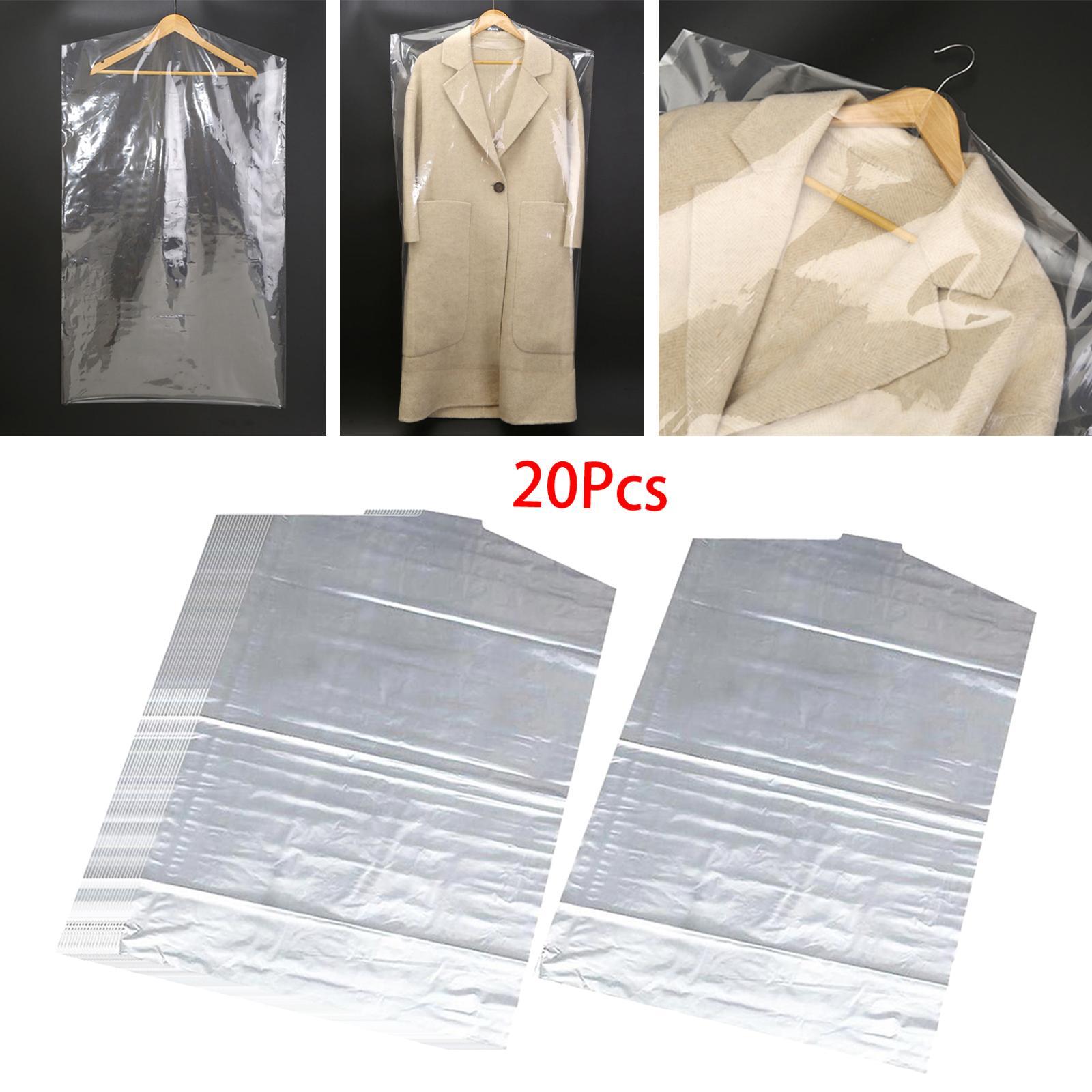 20x Garment Bags Dustproof Sweaters T Shirts Hanging Clothes Dust Covers