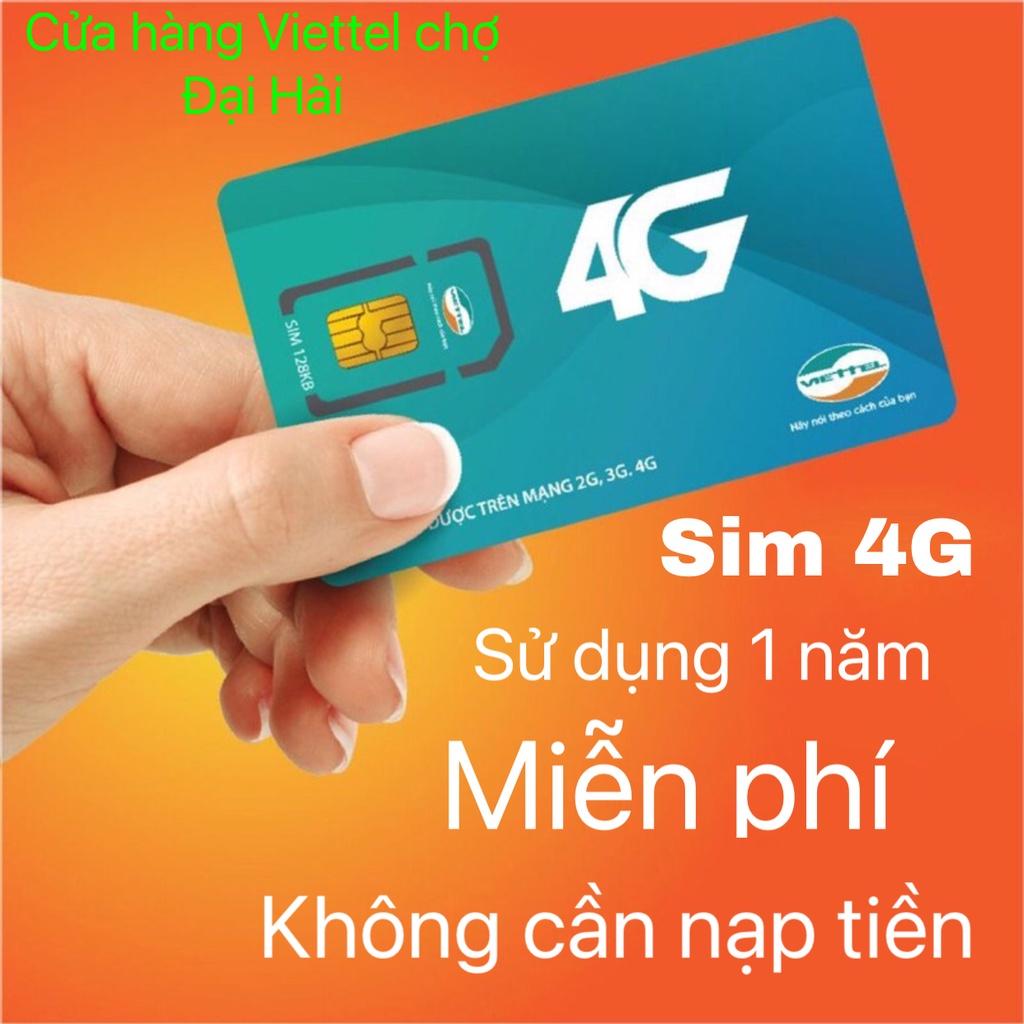 SIM 4G VIETTEL TỐC ĐỘ CAO SỬ DỤNG 1 NĂM MIỄN PHÍ - Hàng chính hãng