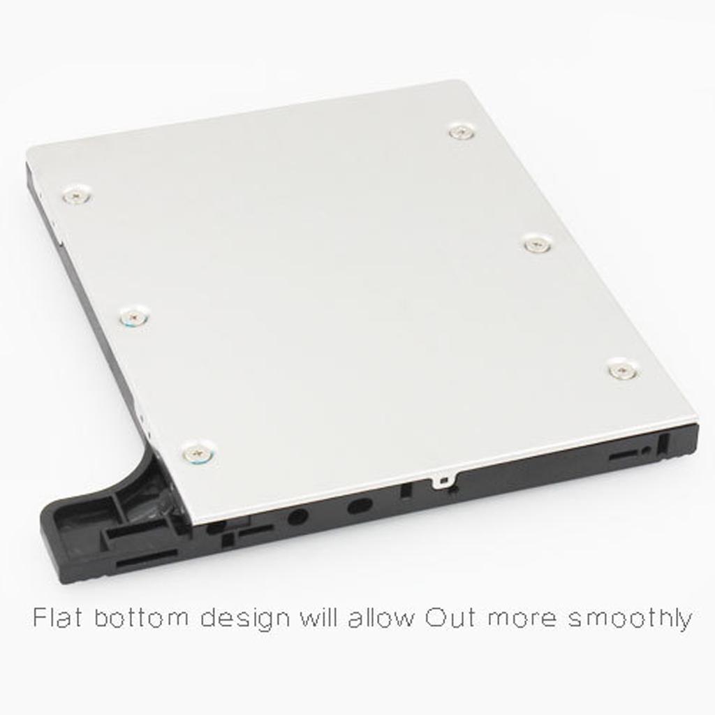 SATA HDD SSD Hard Drive Caddy 12.7mm HDD Caddy Tray Adapter SSD Enclosure Replacement for CD-ROM / DVD-ROM Optical Bay